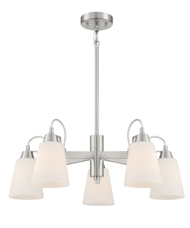 Minka-Lavery - 3995-84 - Five Light Chandelier - Beckonridge - Brushed Nickel