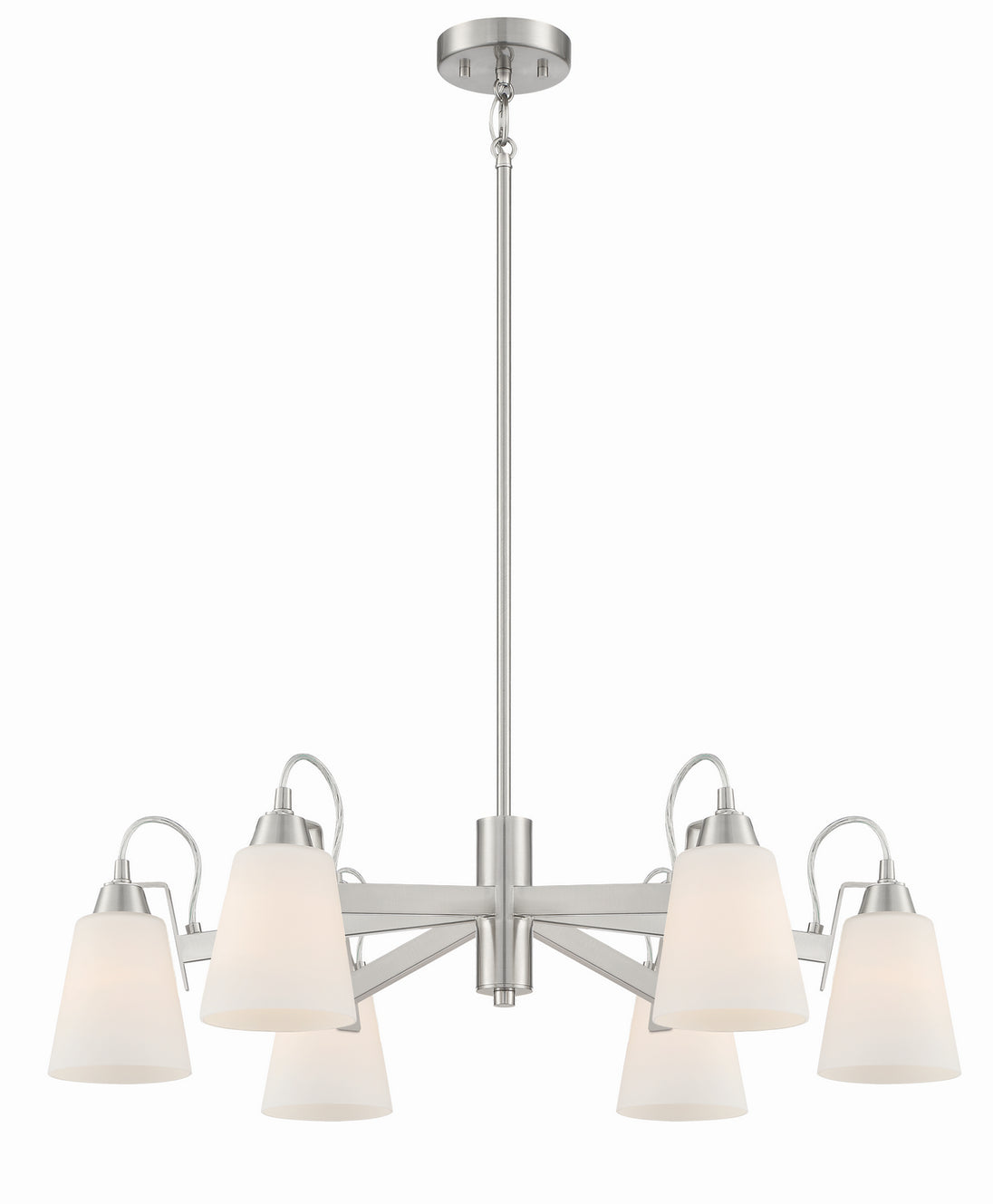 Minka-Lavery - 3996-84 - Six Light Chandelier - Beckonridge - Brushed Nickel