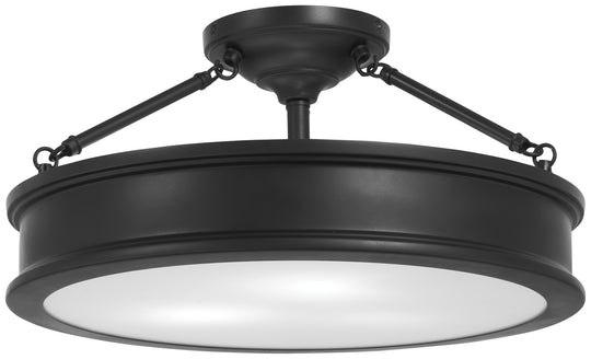 Minka-Lavery - 4177-66A - Three Light Semi Flush Mount - Harbour Point - Coal