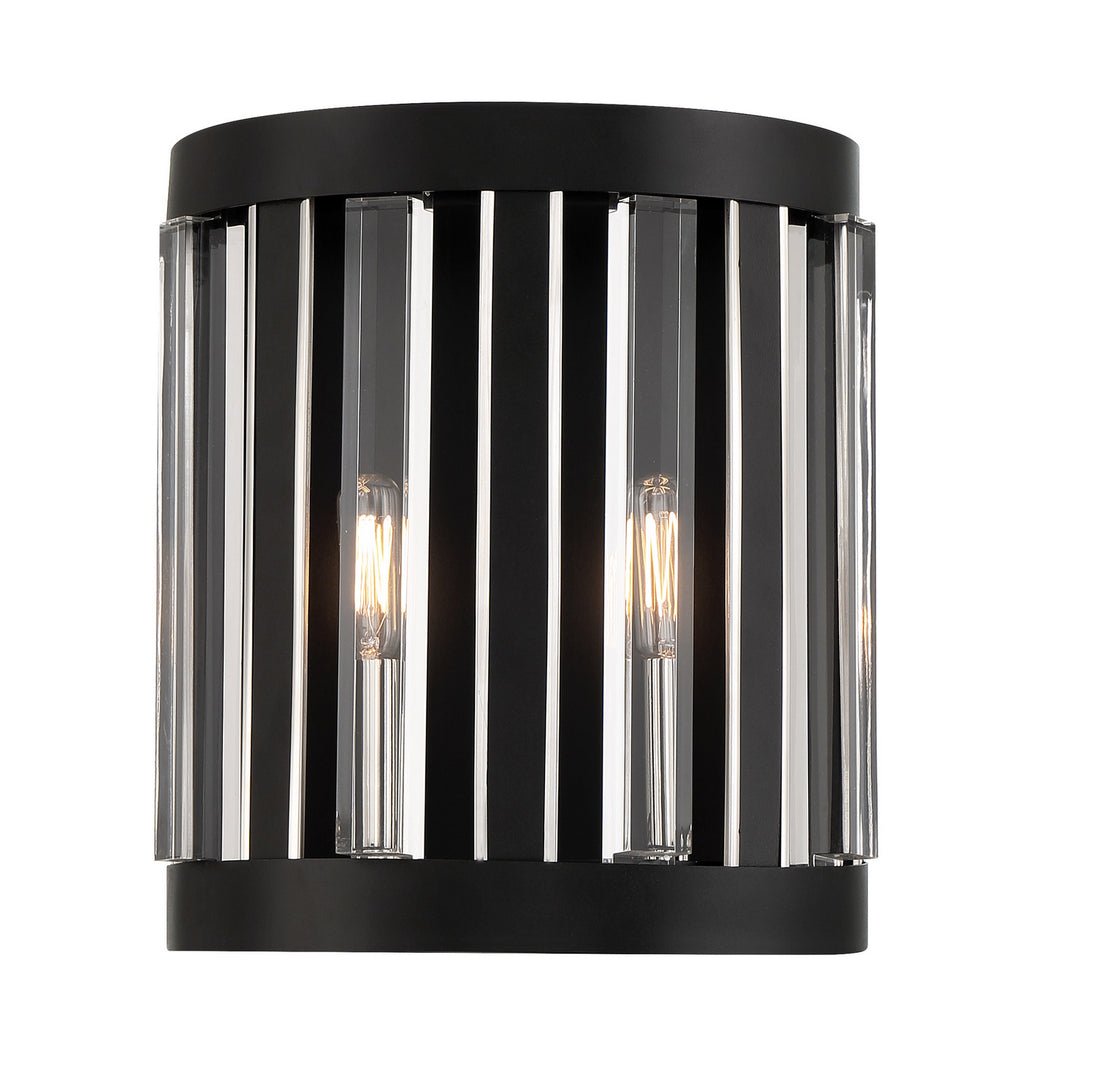 Minka-Lavery - 5498-729 - Two Light Wall Sconce - Majestic Splendor - Sand Coal And Polished Nickel