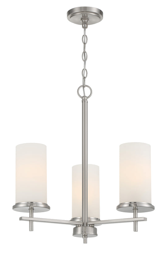 Minka-Lavery - 4096-84 - Three Light Chandelier - Haisley - Brushed Nickel