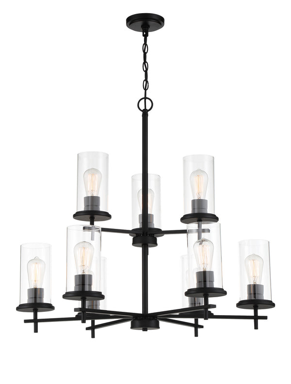 Minka-Lavery - 4099-66A - Nine Light Chandelier - Haisley - Coal