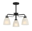 Minka-Lavery - 4883-66A - Three Light Semi Flush / Chandelier - Kaitlen - Coal