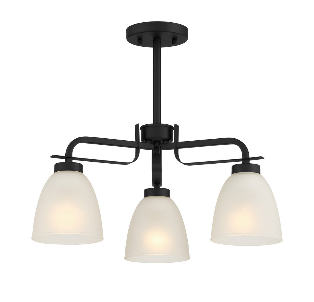 Minka-Lavery - 4883-66A - Three Light Semi Flush / Chandelier - Kaitlen - Coal