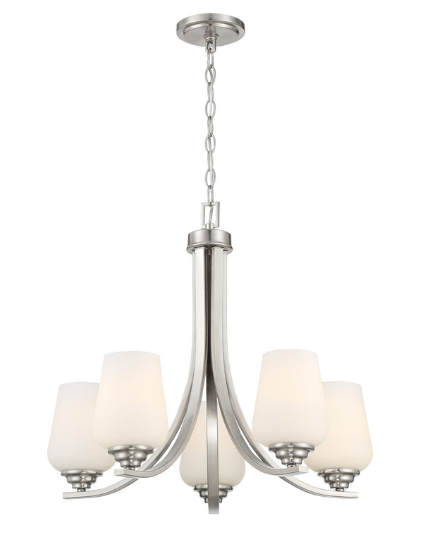 Minka-Lavery - 4925-84 - Five Light Chandelier - Shyloh - Brushed Nickel