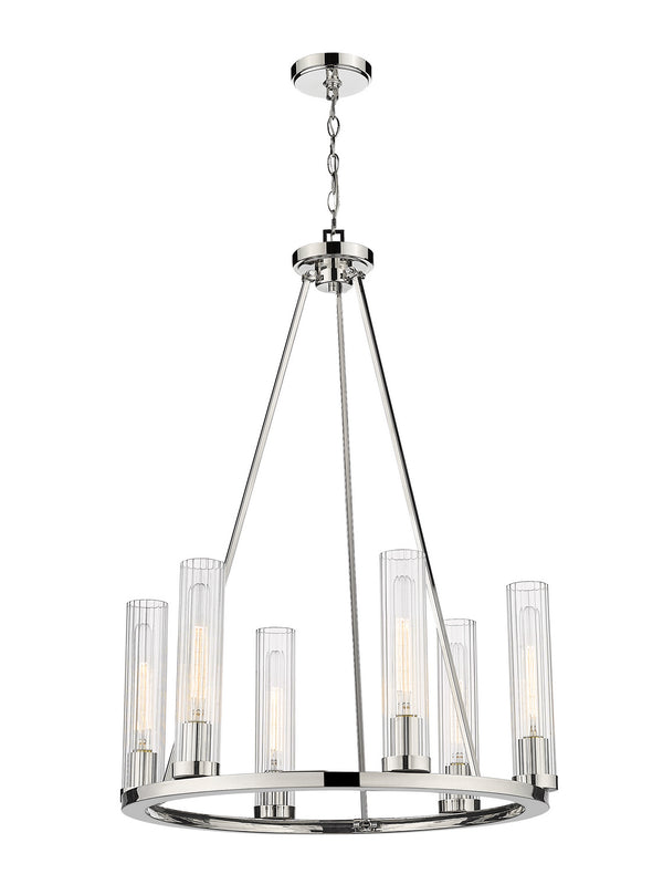 Z-Lite - 3031-6PN - Six Light Chandelier - Beau - Polished Nickel