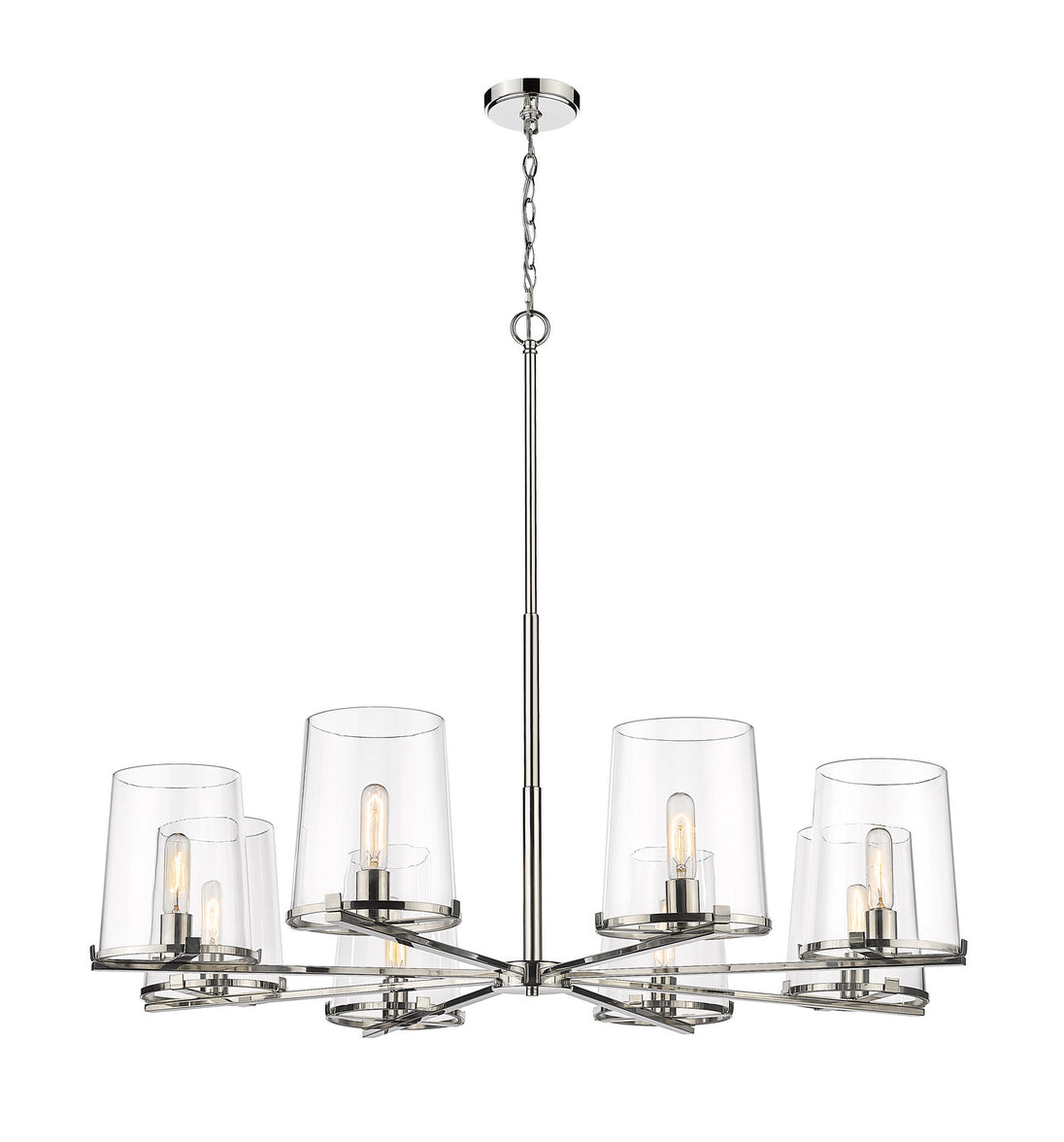 Z-Lite - 3032-8PN - Eight Light Chandelier - Callista - Polished Nickel