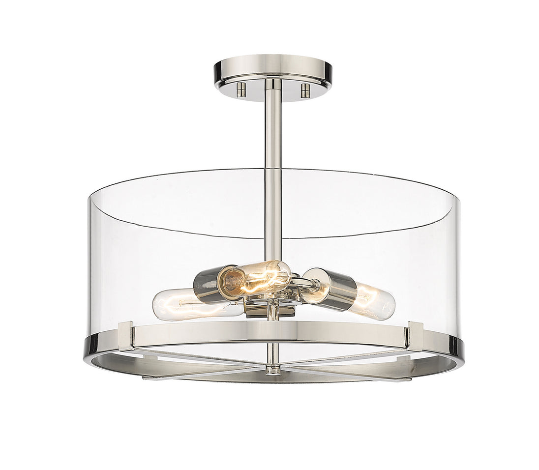 Z-Lite - 3032SF-PN - Three Light Semi Flush Mount - Callista - Polished Nickel