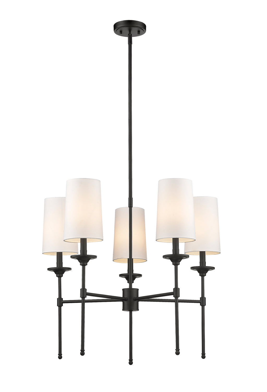 Z-Lite - 3033-5MB - Five Light Chandelier - Emily - Matte Black