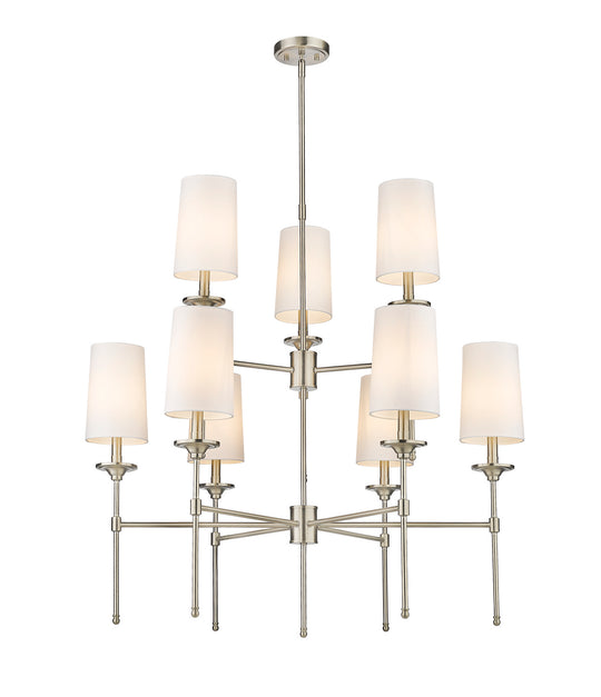 Z-Lite - 3033-9BN - Nine Light Chandelier - Emily - Brushed Nickel
