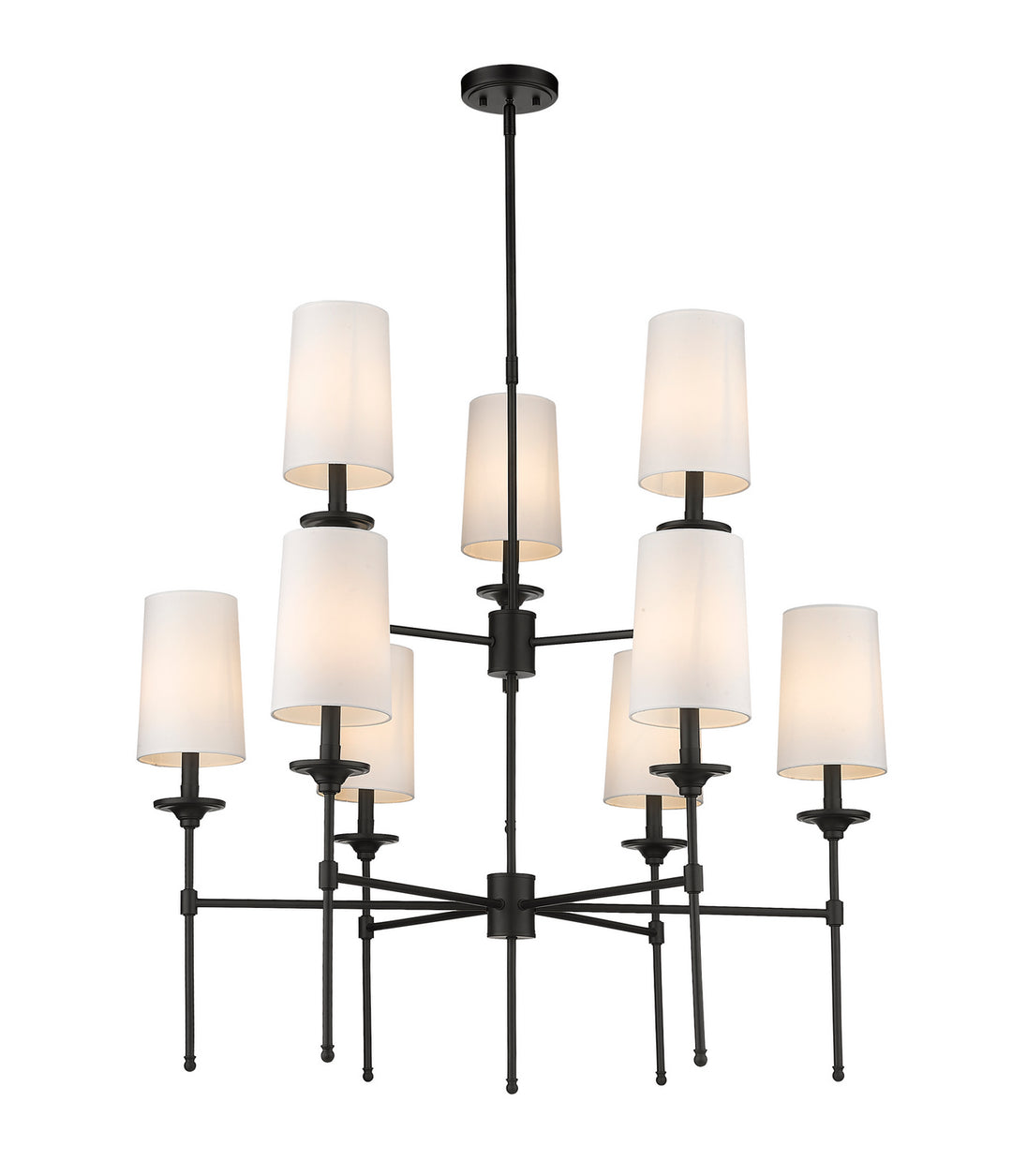 Z-Lite - 3033-9MB - Nine Light Chandelier - Emily - Matte Black