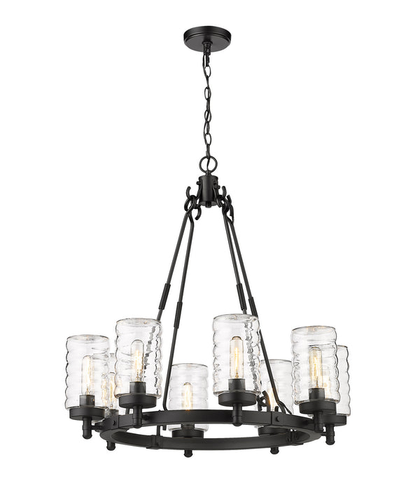 Z-Lite - 588-8BK - Eight Light Outdoor Chandelier - Tahoe - Matte Black