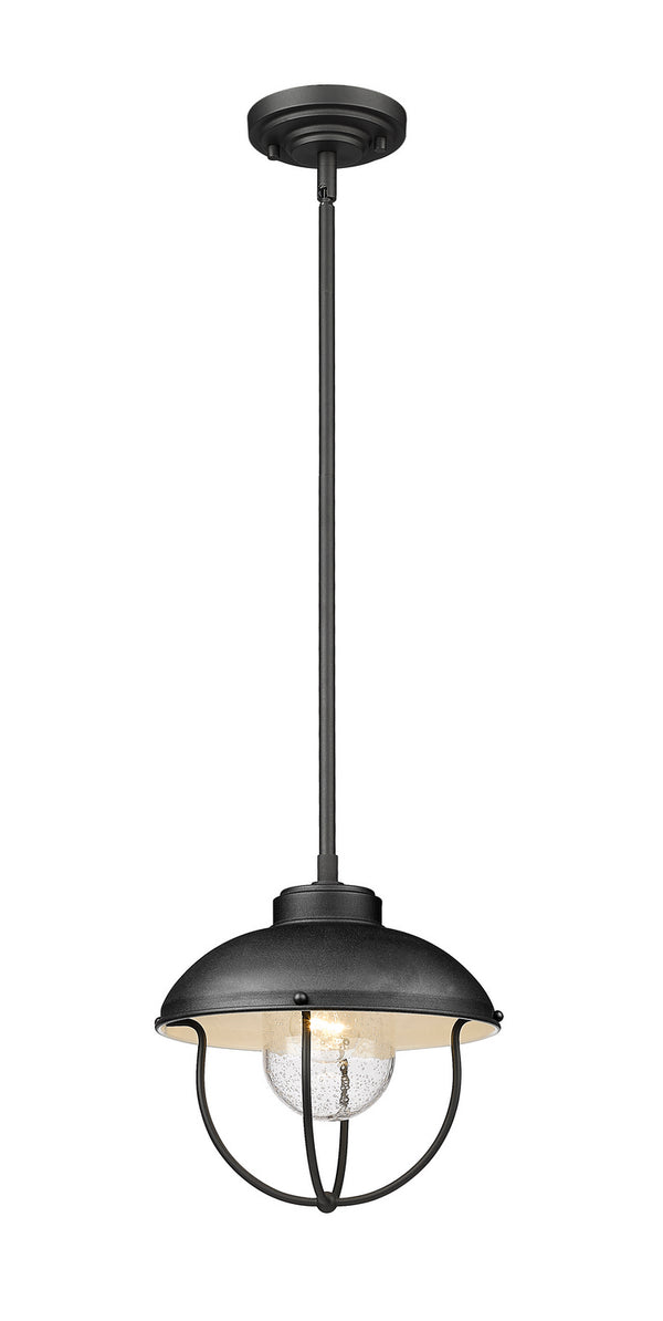 Z-Lite - 590P-BK - One Light Outdoor Pendant - Ansel - Black