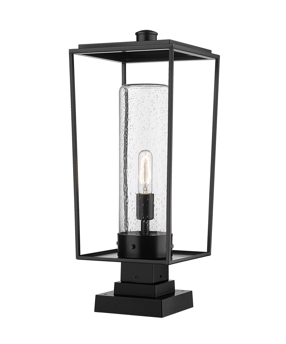 Z-Lite - 594PHBS-SQPM-BK - One Light Outdoor Pier Mount - Sheridan - Black