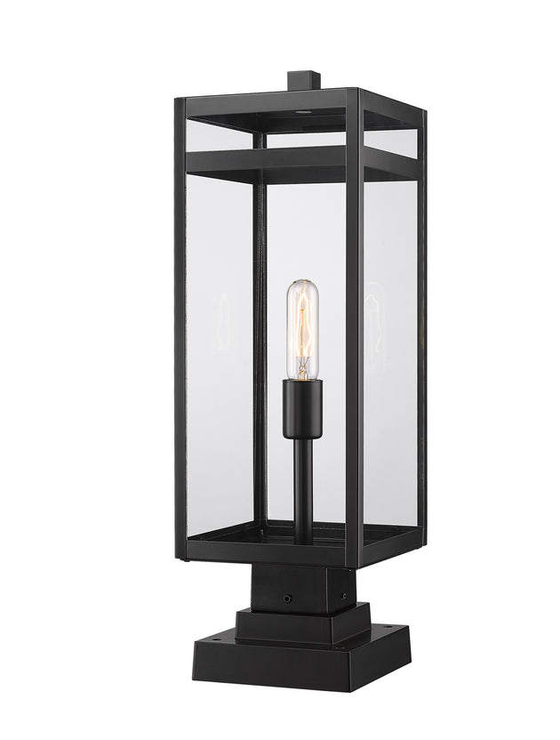 Z-Lite - 596PHBS-SQPM-BK - One Light Outdoor Pier Mount - Nuri - Black