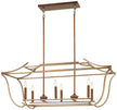 Metropolitan - N6556-690 - Six Light Island Pendant - Magnolia Manor - Pale Gold W/ Distressed Bronze