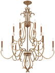 Metropolitan - N6559-690 - 12 Light Chandelier - Magnolia Manor - Pale Gold W/ Distressed Bronze