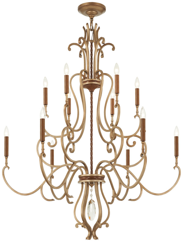 Metropolitan - N6559-690 - 12 Light Chandelier - Magnolia Manor - Pale Gold W/ Distressed Bronze