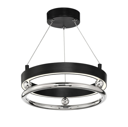 Metropolitan - N7991-572-L - LED Semi Flush Mount - Grande Illusion - Coal W/ Polished Nickel Highli