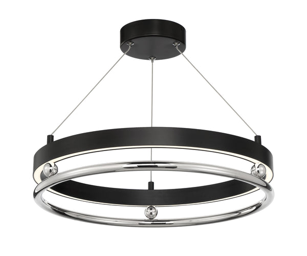 Metropolitan - N7992-572-L - LED Semi Flush Mount - Grande Illusion - Coal W/ Polished Nickel Highli