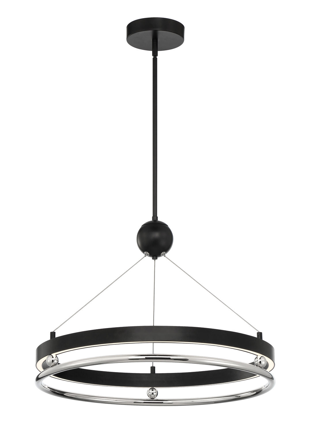Metropolitan - N7993-572-L - LED Pendant - Grande Illusion - Coal W/ Polished Nickel Highli