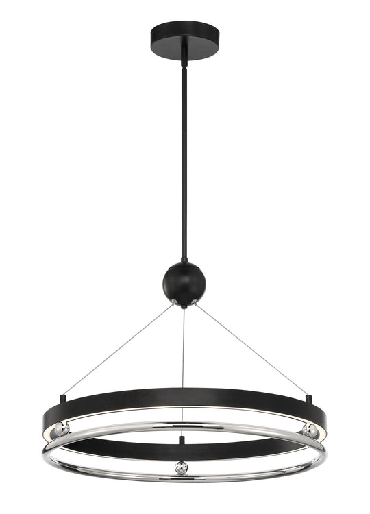 Metropolitan - N7993-572-L - LED Pendant - Grande Illusion - Coal W/ Polished Nickel Highli