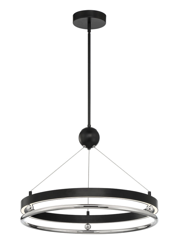 Metropolitan - N7993-572-L - LED Pendant - Grande Illusion - Coal W/ Polished Nickel Highli