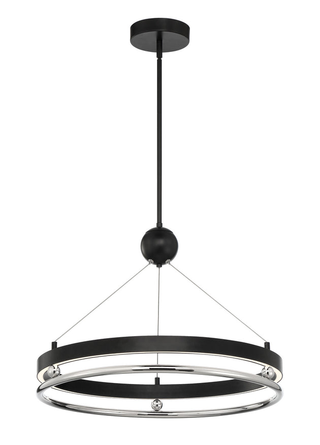 Metropolitan - N7993-572-L - LED Pendant - Grande Illusion - Coal W/ Polished Nickel Highli