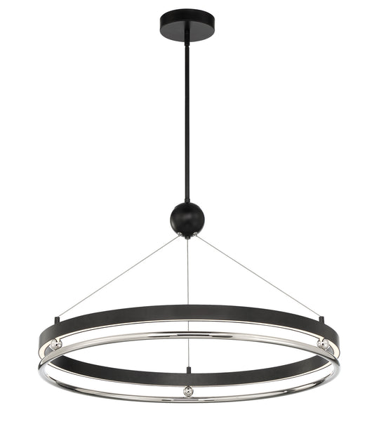 Metropolitan - N7994-572-L - LED Pendant - Grande Illusion - Coal W/ Polished Nickel Highli