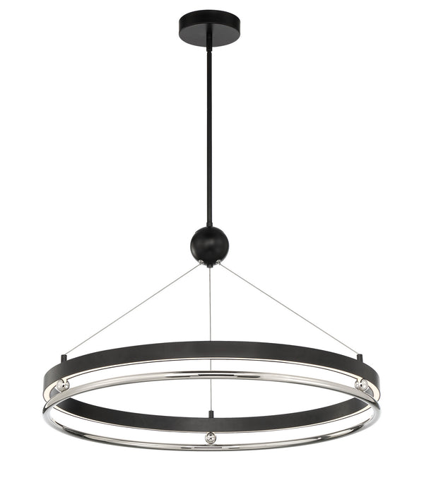 Metropolitan - N7994-572-L - LED Pendant - Grande Illusion - Coal W/ Polished Nickel Highli