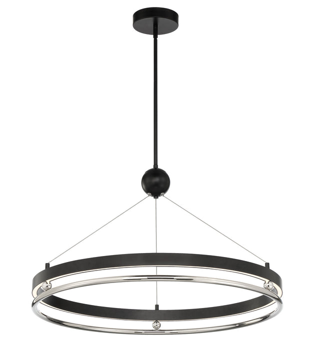 Metropolitan - N7994-572-L - LED Pendant - Grande Illusion - Coal W/ Polished Nickel Highli
