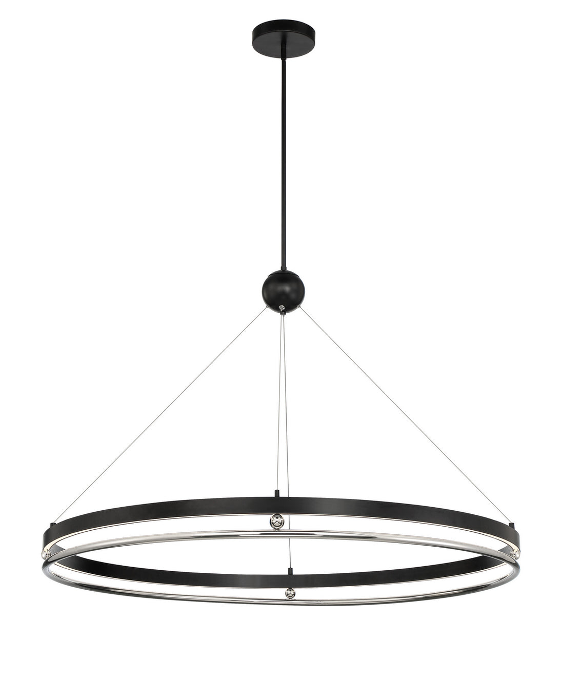 Metropolitan - N7995-572-L - LED Pendant - Grande Illusion - Coal W/ Polished Nickel Highli