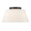 Golden - 3189-FM BLK-MWS - Three Light Flush Mount - Penn - Matte Black