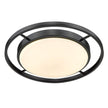 Golden - 9130-FM17 BLK-OP - LED Flush Mount - Astra - Matte Black
