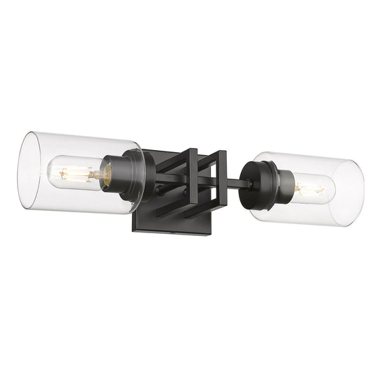 Golden - 6070-2W BLK-BLK - Two Light Wall Sconce - Tribeca BLK - Matte Black