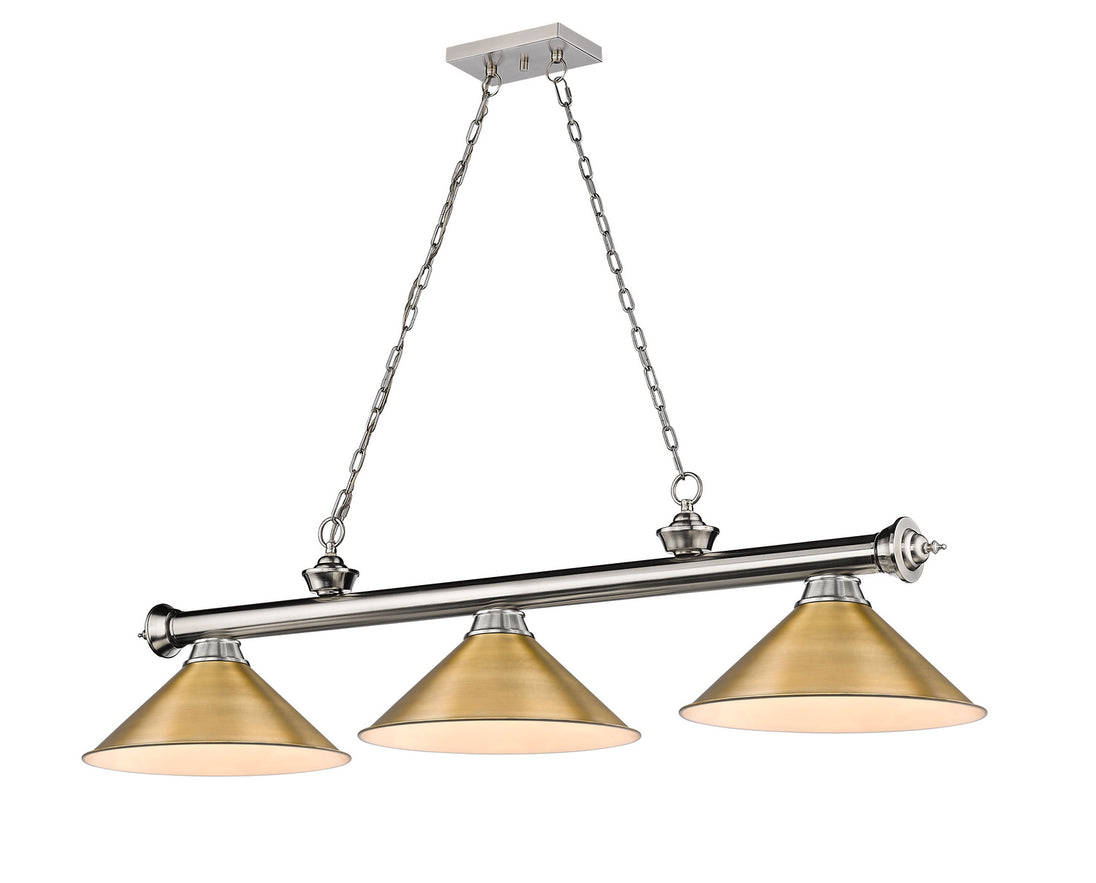 Z-Lite - 2306-3BN-RB15 - Three Light Billiard - Cordon - Brushed Nickel