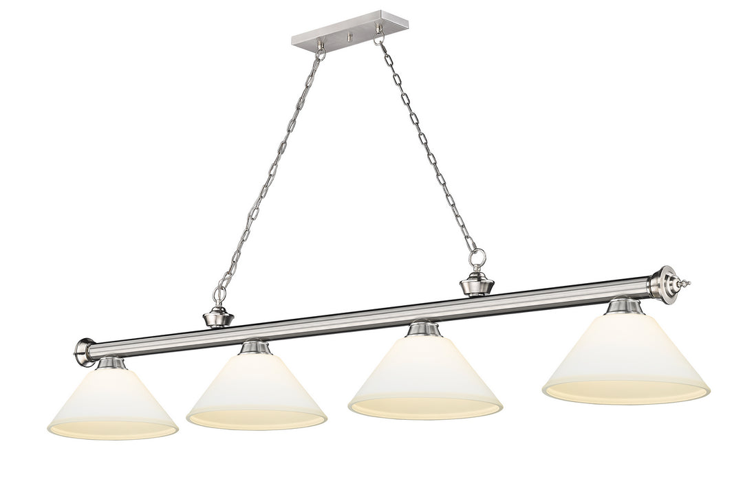 Z-Lite - 2306-4BN-AMO14 - Four Light Billiard - Cordon - Brushed Nickel