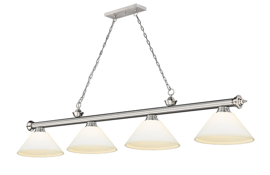 Z-Lite - 2306-4BN-AMO14 - Four Light Billiard - Cordon - Brushed Nickel