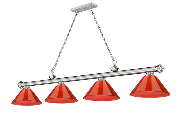 Z-Lite - 2306-4BN-ARBG - Four Light Billiard - Cordon - Brushed Nickel
