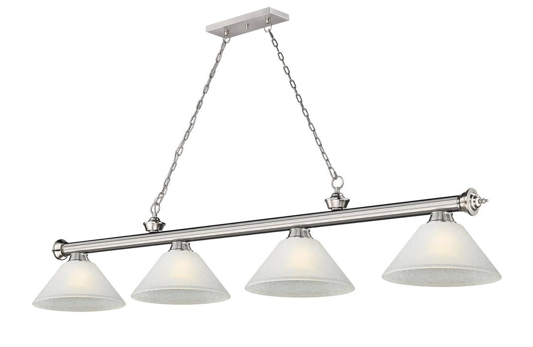 Z-Lite - 2306-4BN-AWL14 - Four Light Billiard - Cordon - Brushed Nickel