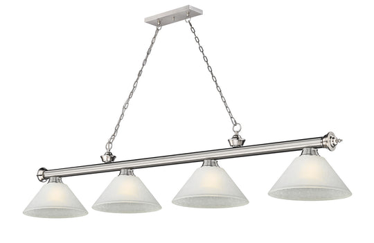Z-Lite - 2306-4BN-AWL14 - Four Light Billiard - Cordon - Brushed Nickel