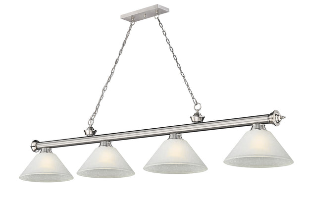 Z-Lite - 2306-4BN-AWL14 - Four Light Billiard - Cordon - Brushed Nickel