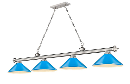 Z-Lite - 2306-4BN-MEB - Four Light Billiard - Cordon - Brushed Nickel
