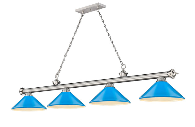 Z-Lite - 2306-4BN-MEB - Four Light Billiard - Cordon - Brushed Nickel