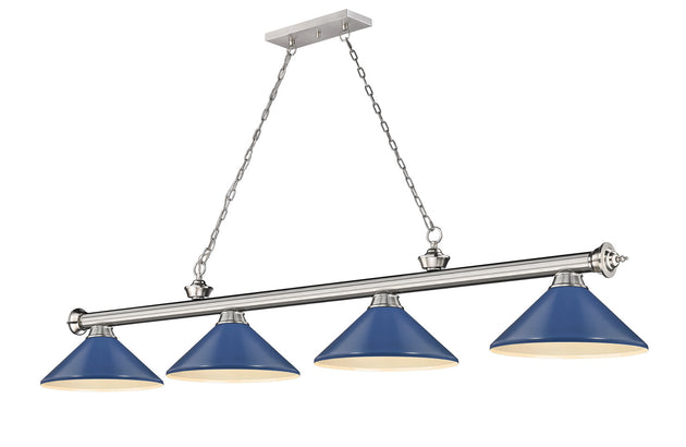 Z-Lite - 2306-4BN-MNB - Four Light Billiard - Cordon - Brushed Nickel