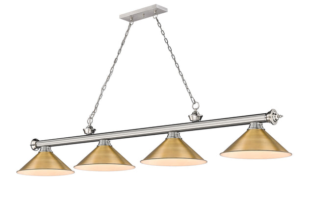 Z-Lite - 2306-4BN-RB15 - Four Light Billiard - Cordon - Brushed Nickel