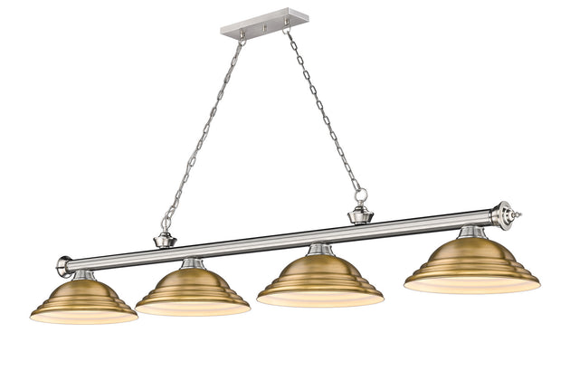Z-Lite - 2306-4BN-SRB - Four Light Billiard - Cordon - Brushed Nickel