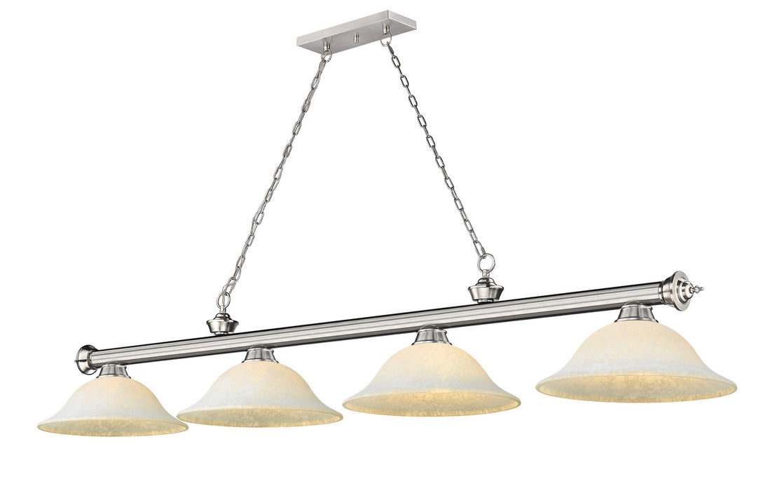 Z-Lite - 2306-4BN-WM16 - Four Light Billiard - Cordon - Brushed Nickel