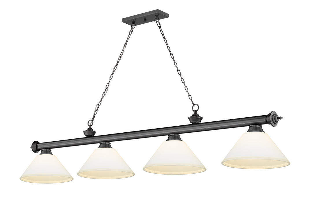 Z-Lite - 2306-4BP-AMO14 - Four Light Billiard - Cordon - Bronze Plate