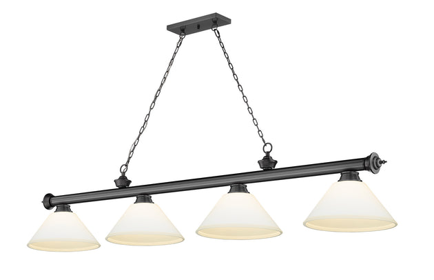 Z-Lite - 2306-4BP-AMO14 - Four Light Billiard - Cordon - Bronze Plate